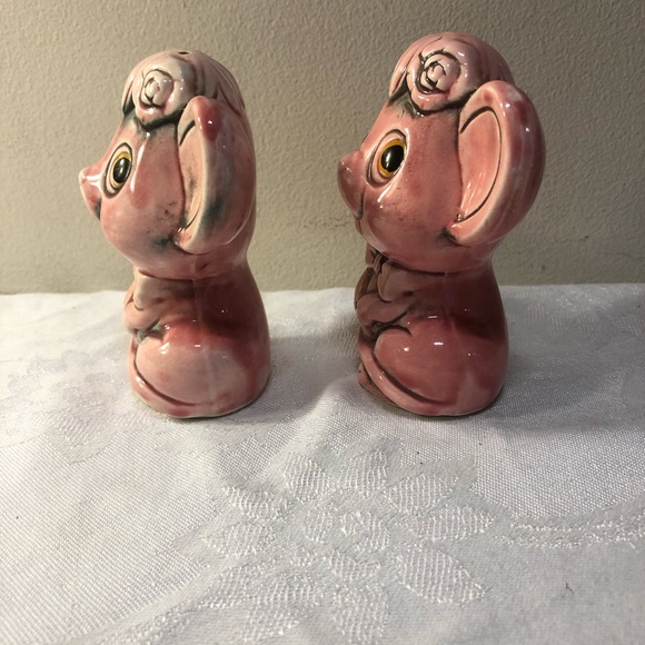 Vintage 50's Pink Mice Salt and Pepper Shakers Japan Novelty S&P Shakers Kitsch - Picture 3 of 9